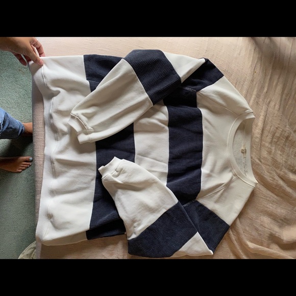 Boutique Cord Striped oversized Sweatshirt - Picture 6 of 7